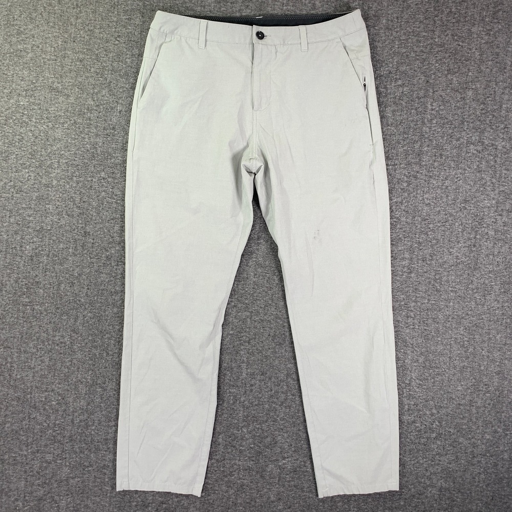 Vuori Aim Pants Men 32x29 Gray Performance Stretch Athleisure Modern